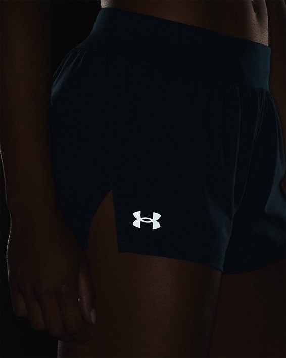 Damen UA Launch SW „Go All Day“ Shorts, Blue, pdpMainDesktop image number 3